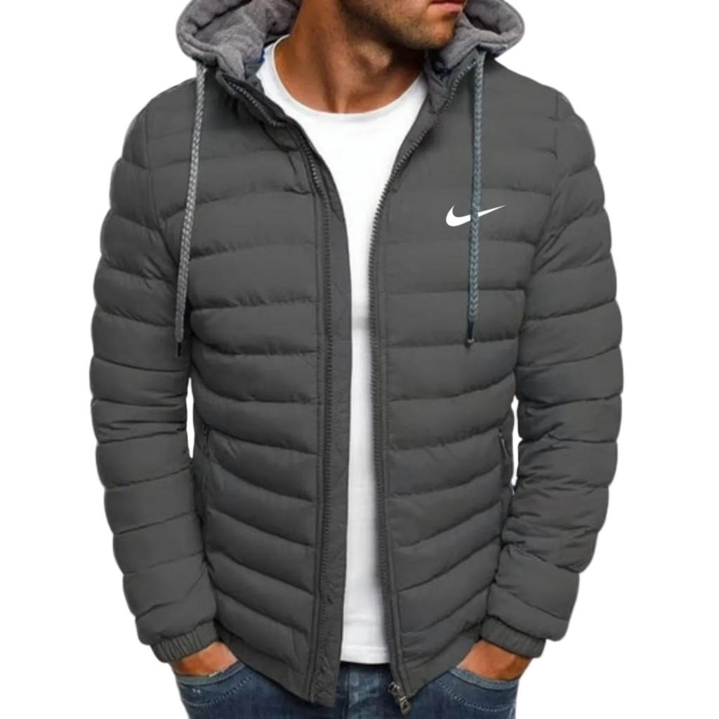 Men’s Hooded Puffer Jacket – Lightweight Insulated Zip Coat