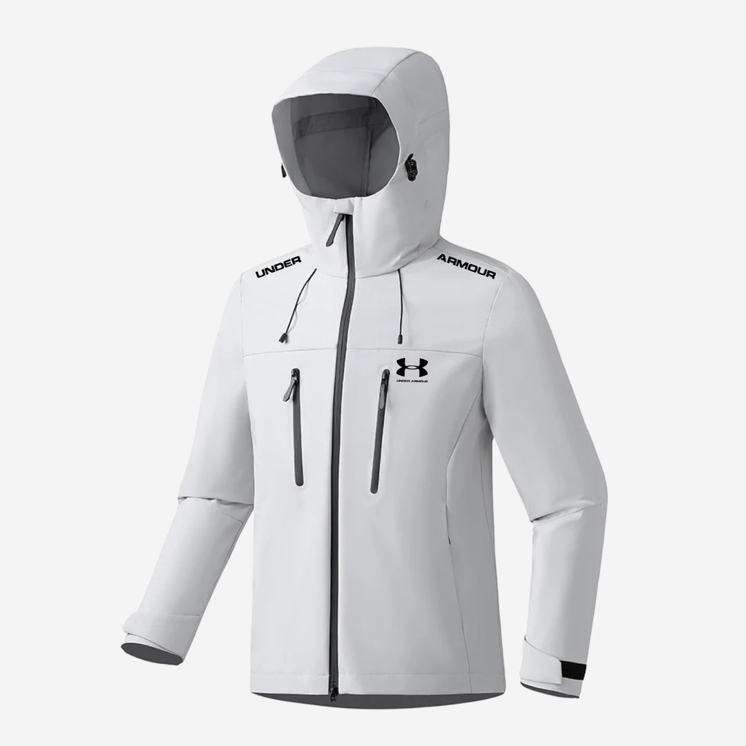 Men’s Hooded Performance Jacket – Waterproof Zip Windbreaker