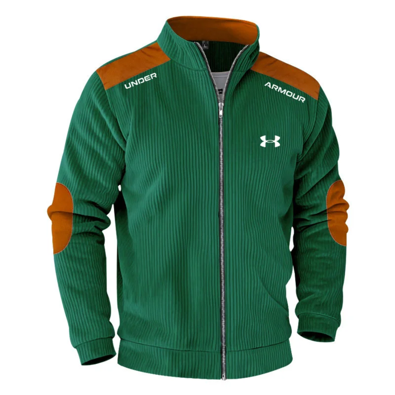 Men’s Athletic Zip Jacket – Ribbed Slim Fit Sports Track Top