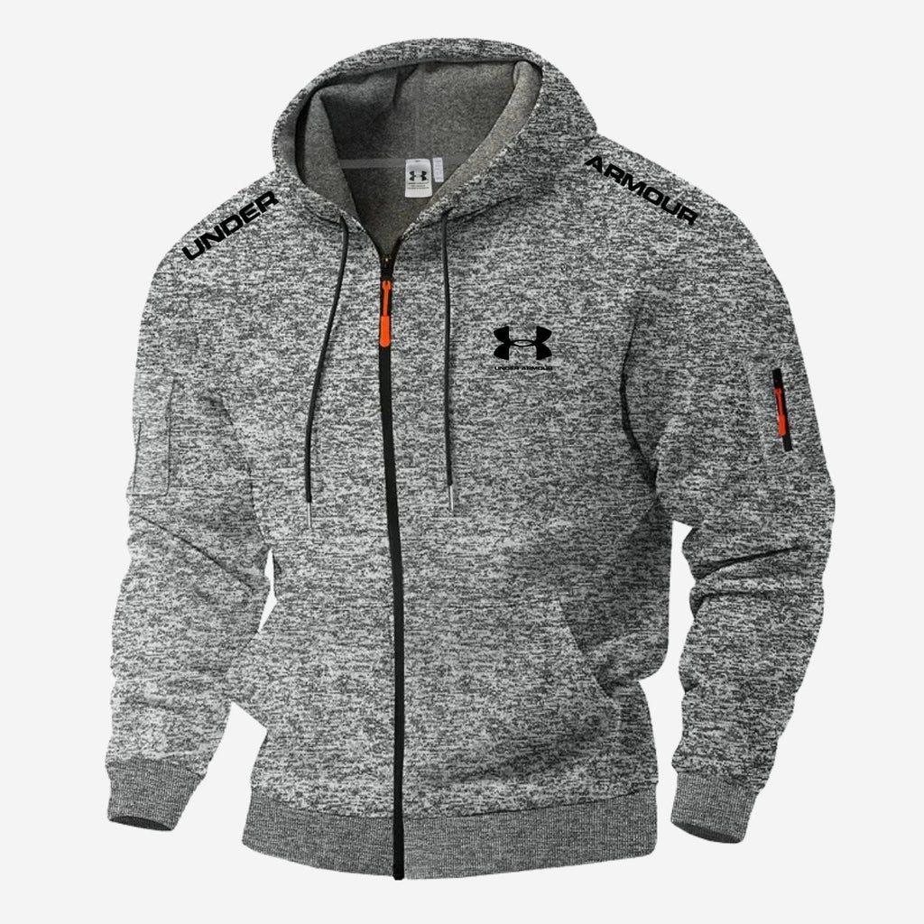 Men’s Athletic Zip Hoodie – Slim Fit Performance Sweat Jacket