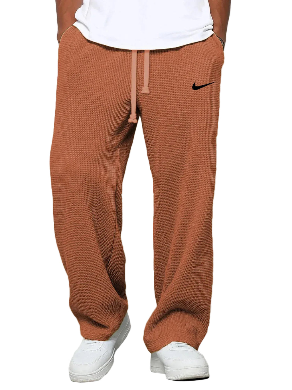 Men’s  Relaxed Joggers – Premium Waffle Knit Lounge Pants