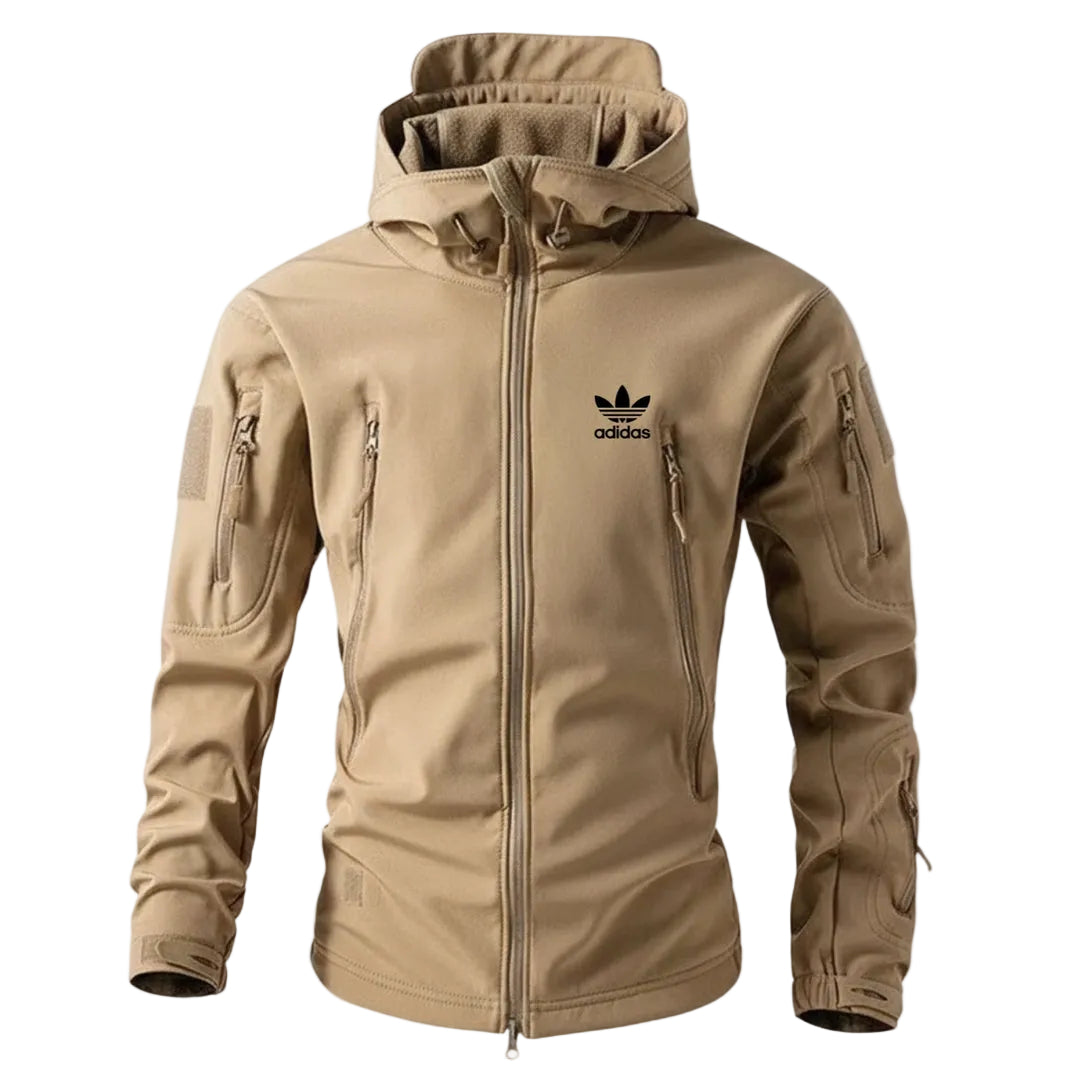 Men’s Tactical Zip-Up Hooded Jacket – Multi Pocket Utility Design