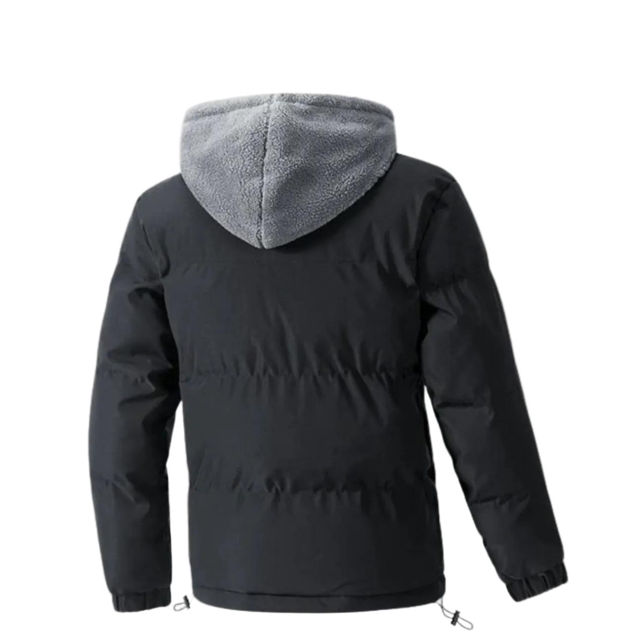 Men’s Hooded Winter Jacket – Insulated Zip-Up Cold Weather Coat