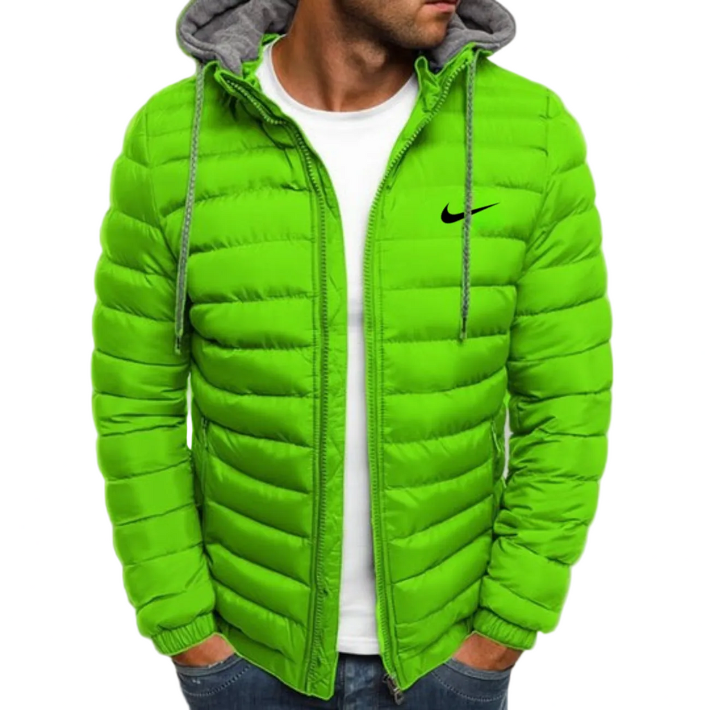 Men’s Hooded Puffer Jacket – Lightweight Insulated Zip Coat