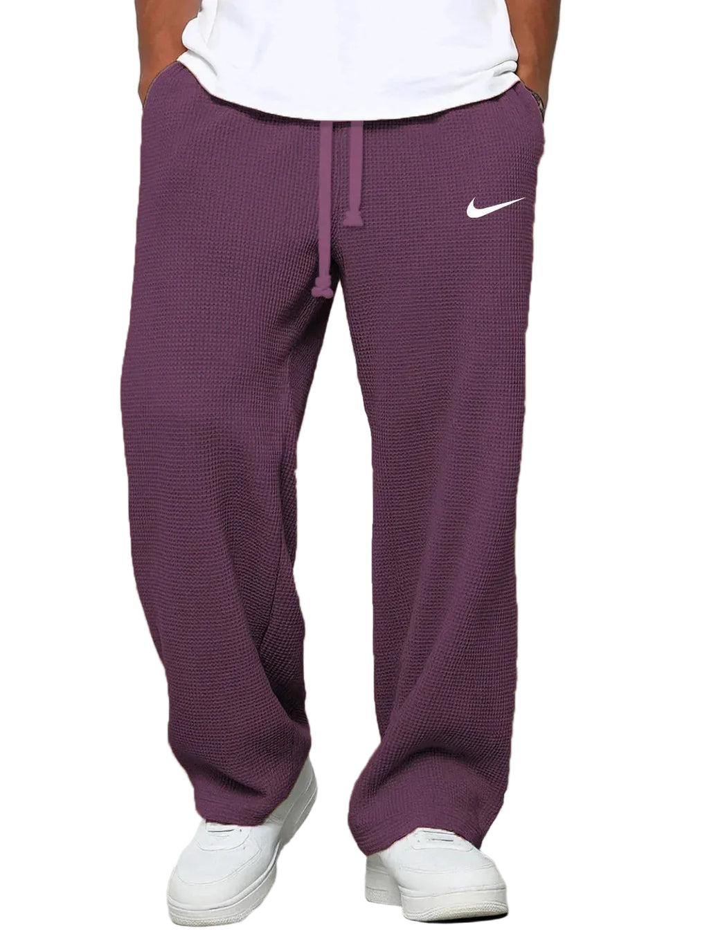 Men’s  Relaxed Joggers – Premium Waffle Knit Lounge Pants