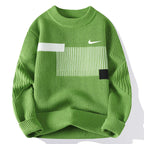 Men's New Versatile Colorblock Knitted Sweater