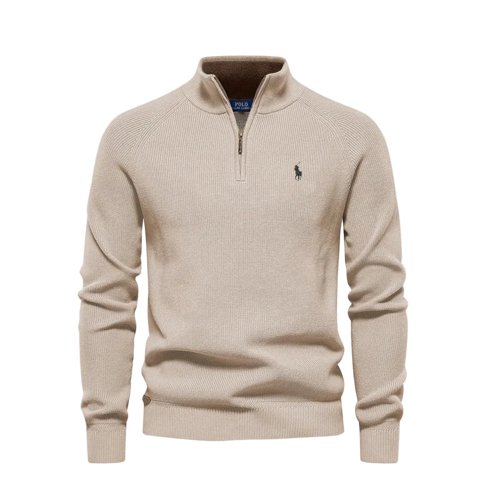 Men’s Half-Zip Knit Sweater – Slim Fit Casual Pullover