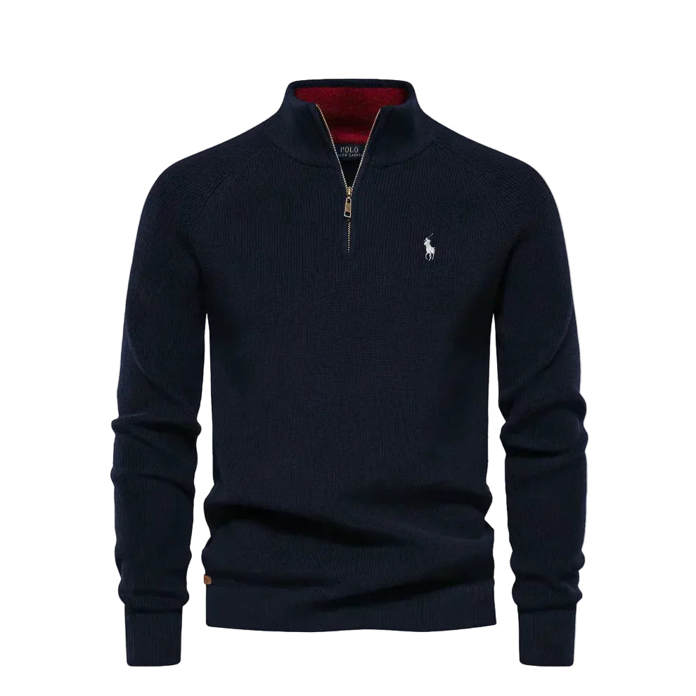 Men’s Half-Zip Knit Sweater – Slim Fit Casual Pullover