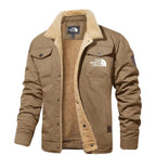 Men’s Sherpa-Lined Utility Jacket – Warm Button-Up Winter Coat