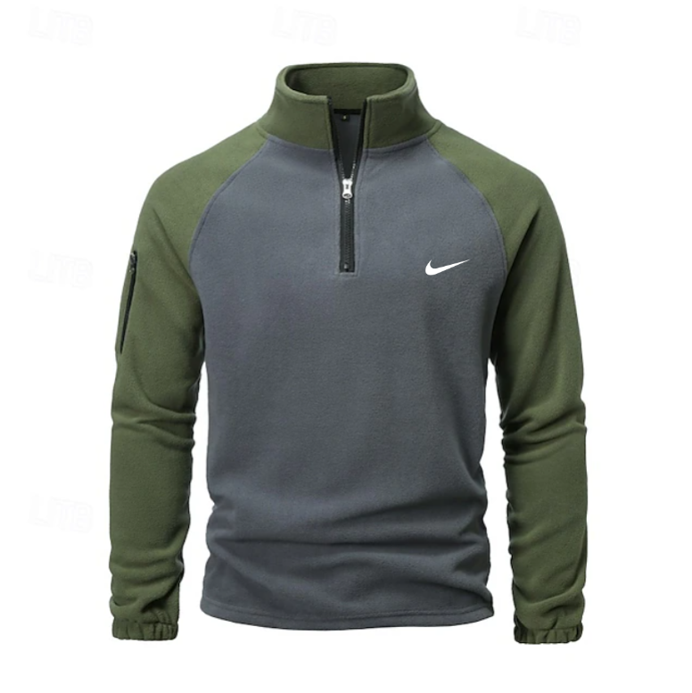 Men’s  Quarter-Zip Performance Sweater – Athletic Raglan Pullover