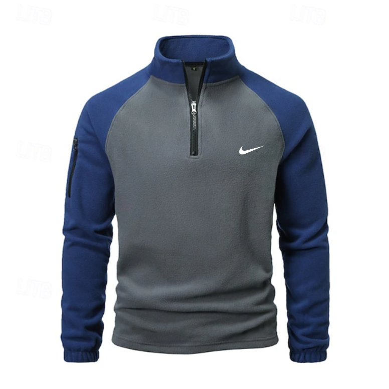 Men’s  Quarter-Zip Performance Sweater – Athletic Raglan Pullover