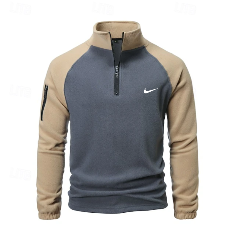 Men’s  Quarter-Zip Performance Sweater – Athletic Raglan Pullover