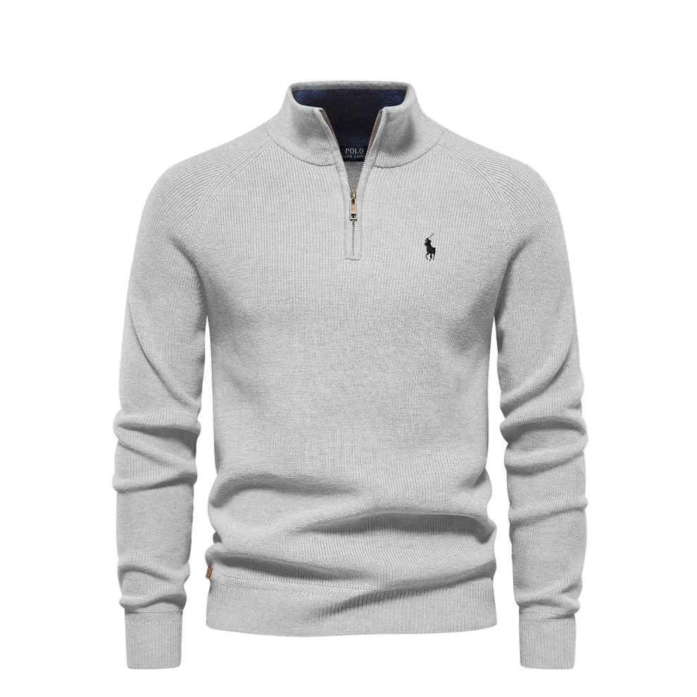 Men’s Half-Zip Knit Sweater – Slim Fit Casual Pullover