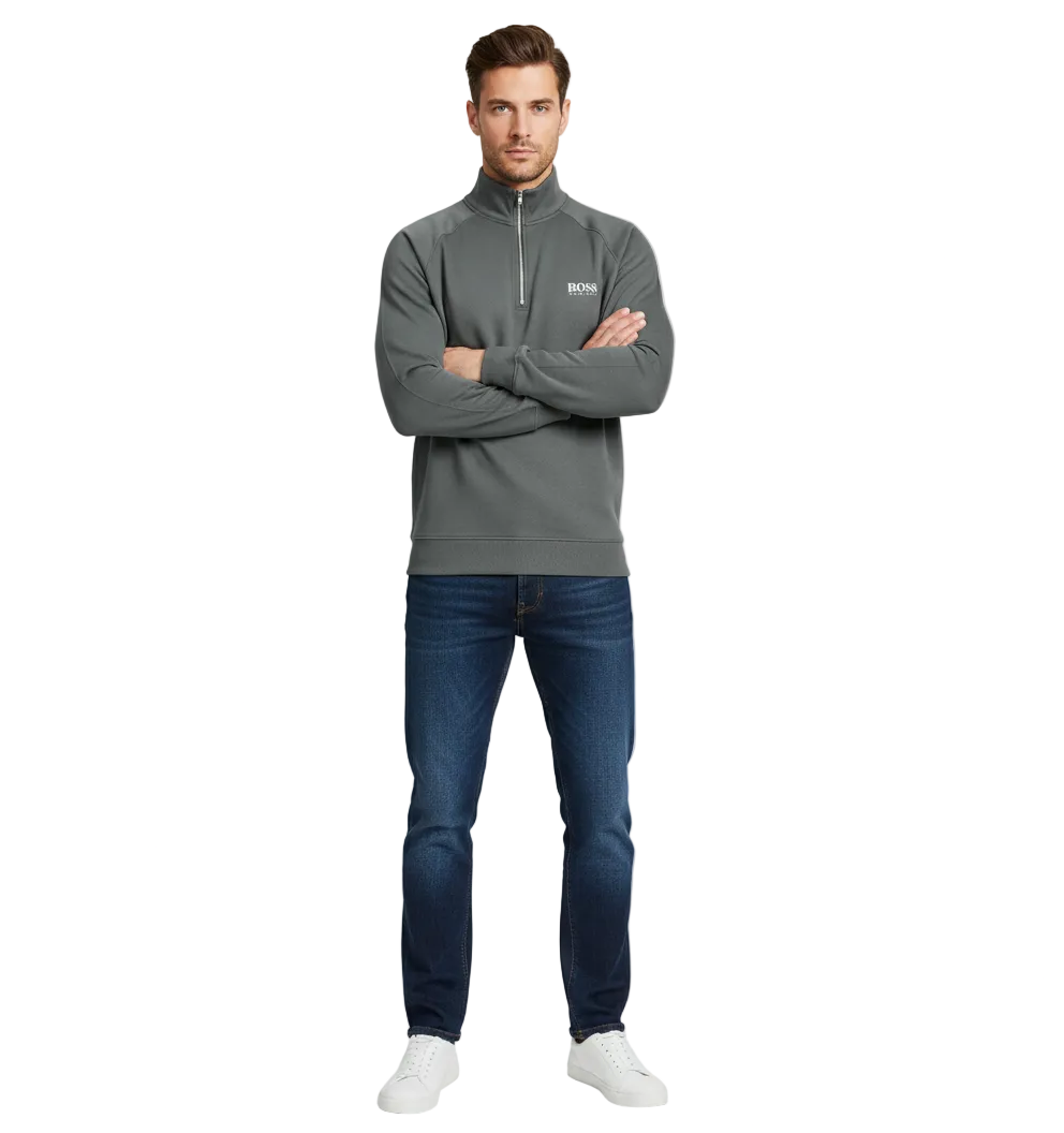 Men’s  Half-Zip Sweatshirt – Slim Fit Casual Pullover