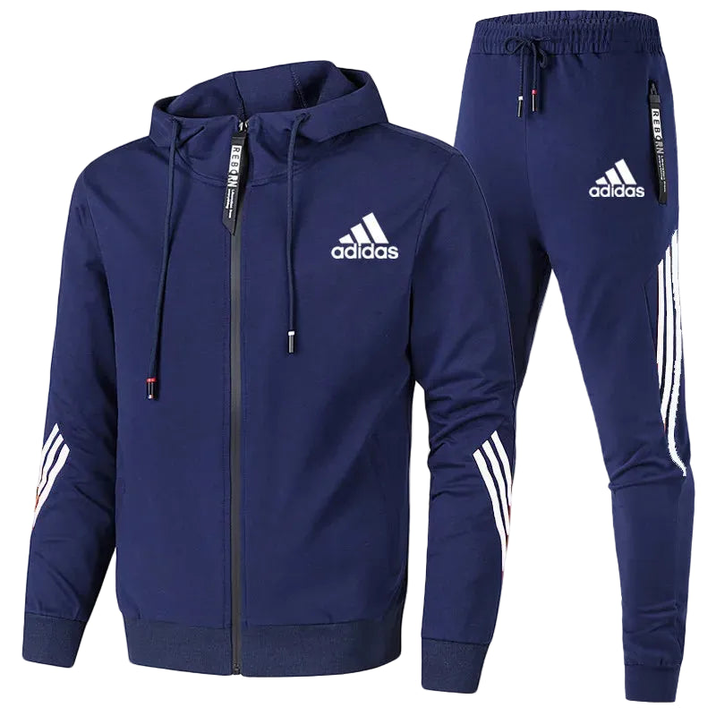 Men’s Full-Zip Tracksuit – Slim Fit Athletic Hoodie & Jogger Set