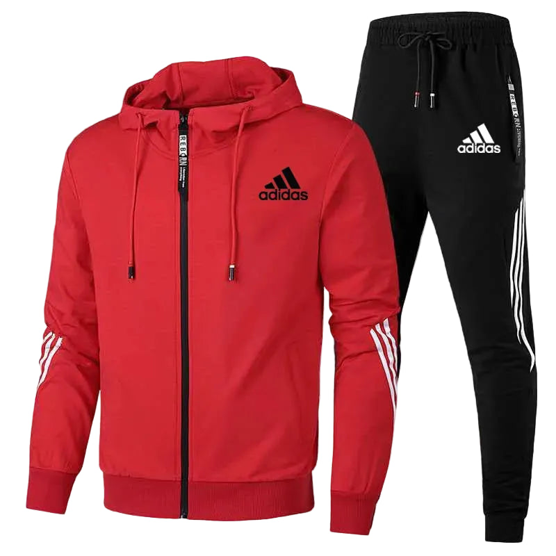 Men’s Full-Zip Tracksuit – Slim Fit Athletic Hoodie & Jogger Set