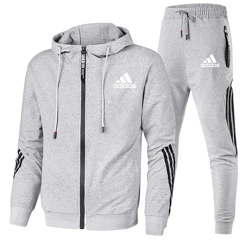 Men’s Full-Zip Tracksuit – Slim Fit Athletic Hoodie & Jogger Set