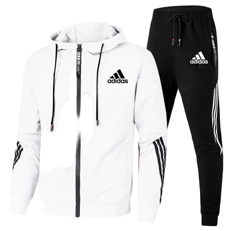 Men’s Full-Zip Tracksuit – Slim Fit Athletic Hoodie & Jogger Set
