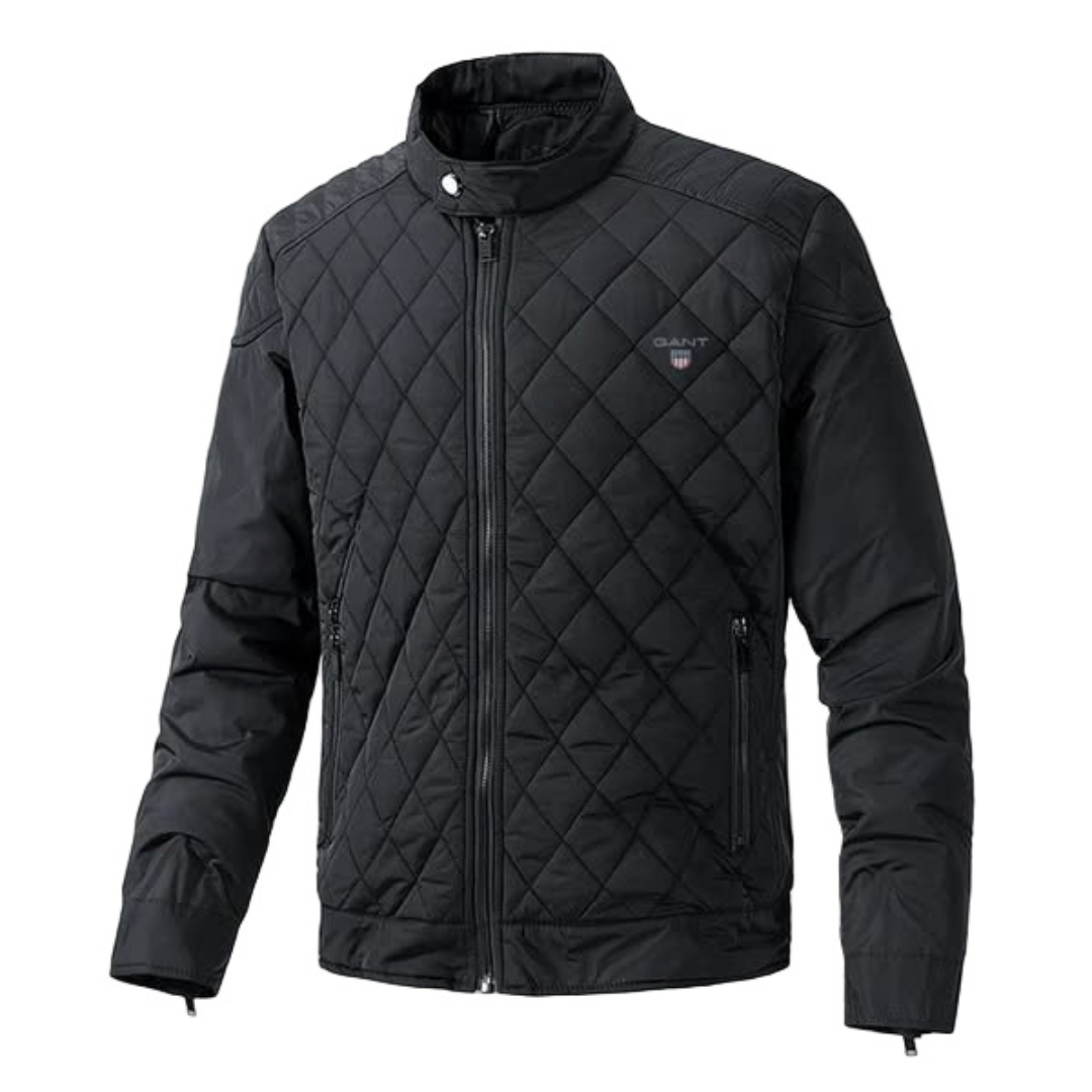 Men’s Quilted Zip Jacket – Lightweight Insulated Slim Fit Coat