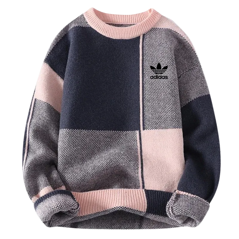 Men’s Modern Patchwork Knit Sweater