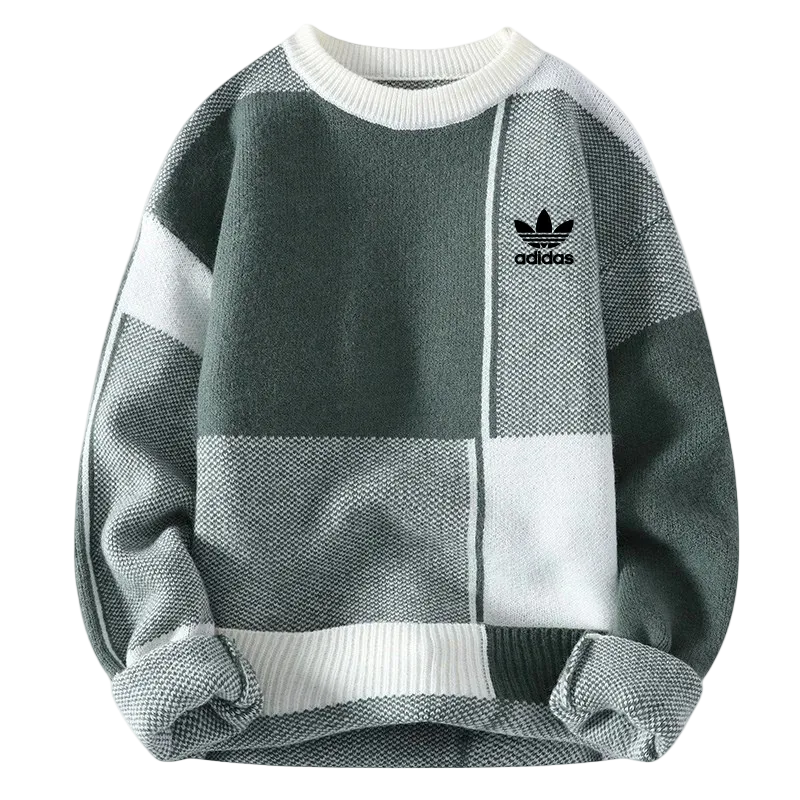 Men’s Modern Patchwork Knit Sweater