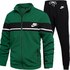 Men’s  Retro Tracksuit – Athletic Full-Zip Jacket & Jogger Set