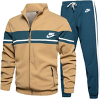 Men’s  Retro Tracksuit – Athletic Full-Zip Jacket & Jogger Set