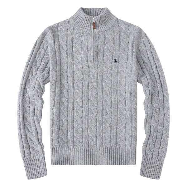 Men’s Heritage Cable Knit Quarter-Zip Sweater