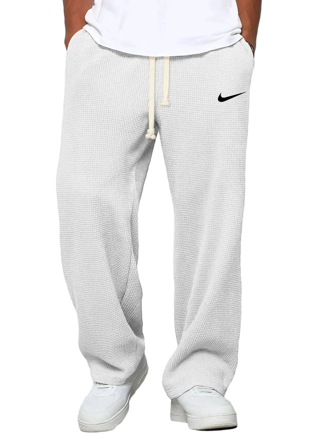 Men’s  Relaxed Joggers – Premium Waffle Knit Lounge Pants