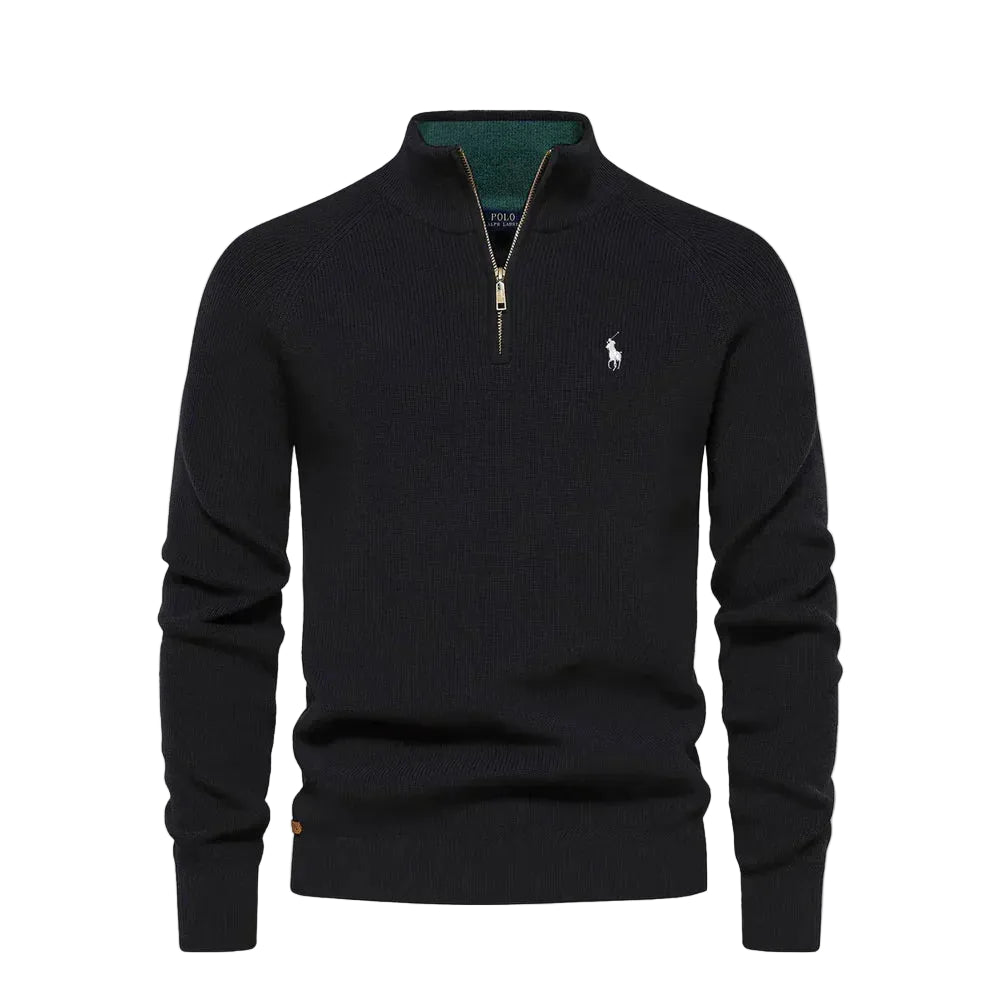 Men’s Half-Zip Knit Sweater – Slim Fit Casual Pullover