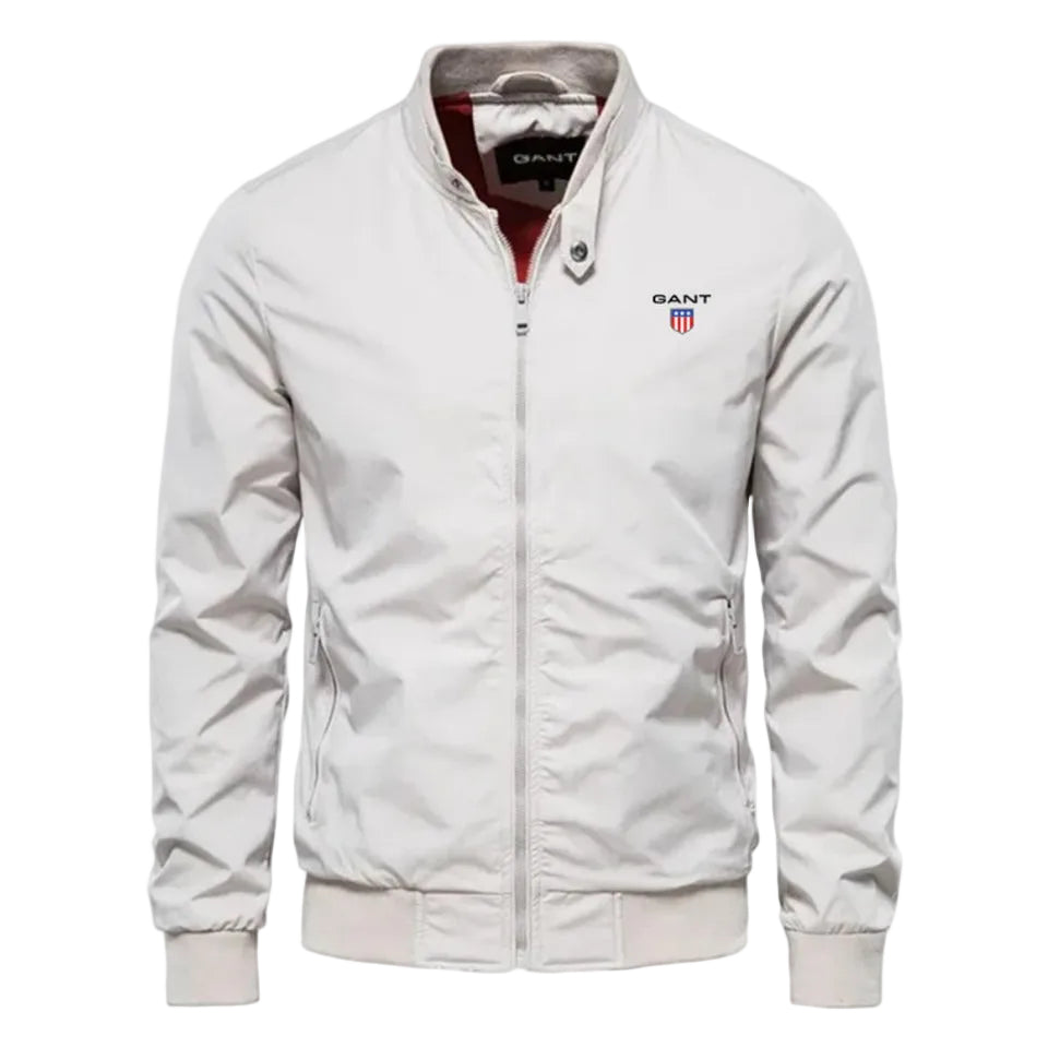 Men’s Lightweight Zip Jacket – Classic Slim Fit Casual Coat