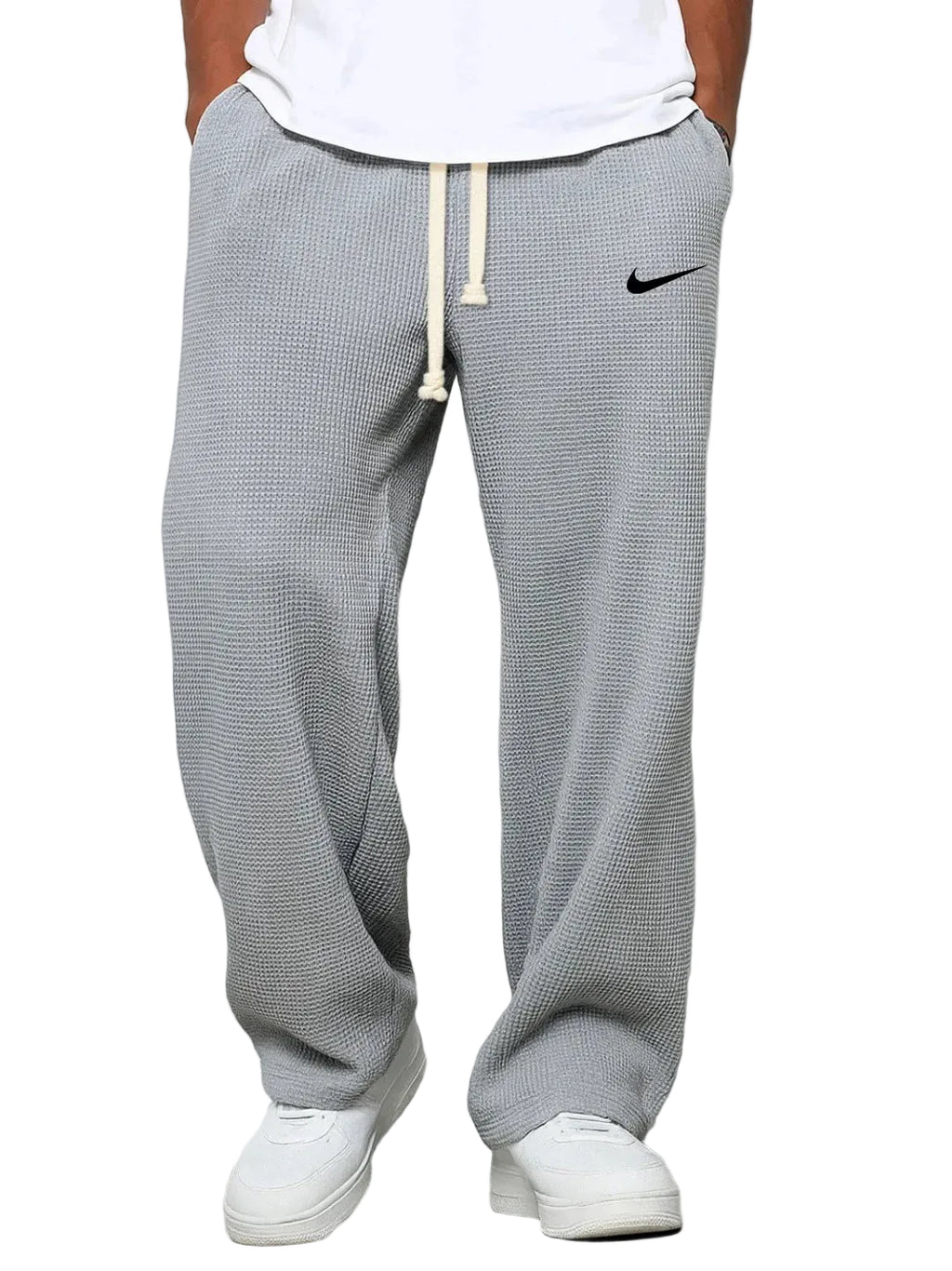Men’s  Relaxed Joggers – Premium Waffle Knit Lounge Pants