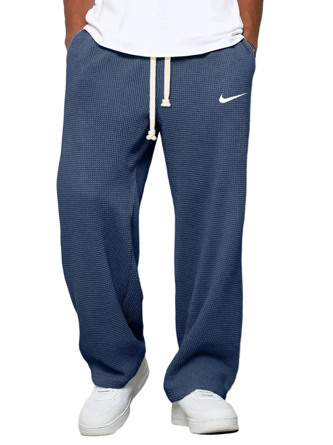 Men’s  Relaxed Joggers – Premium Waffle Knit Lounge Pants