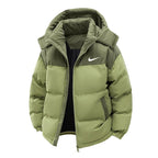 Men’s Hooded Puffer Jacket – Thick Insulated Winter Coat