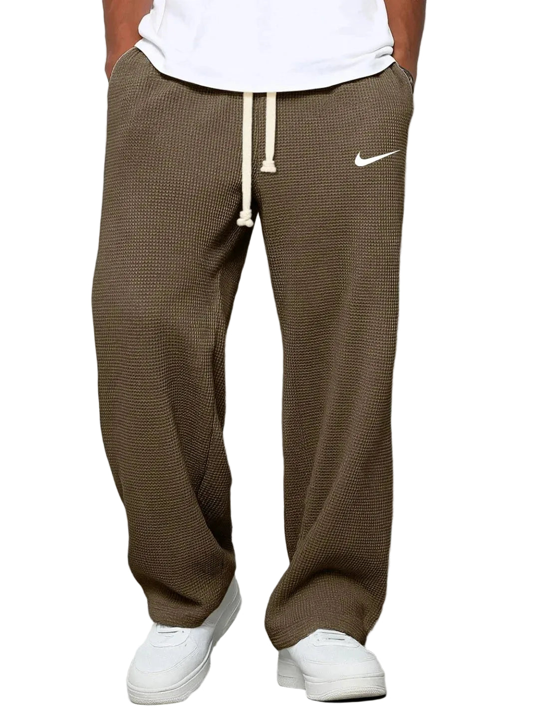 Men’s  Relaxed Joggers – Premium Waffle Knit Lounge Pants