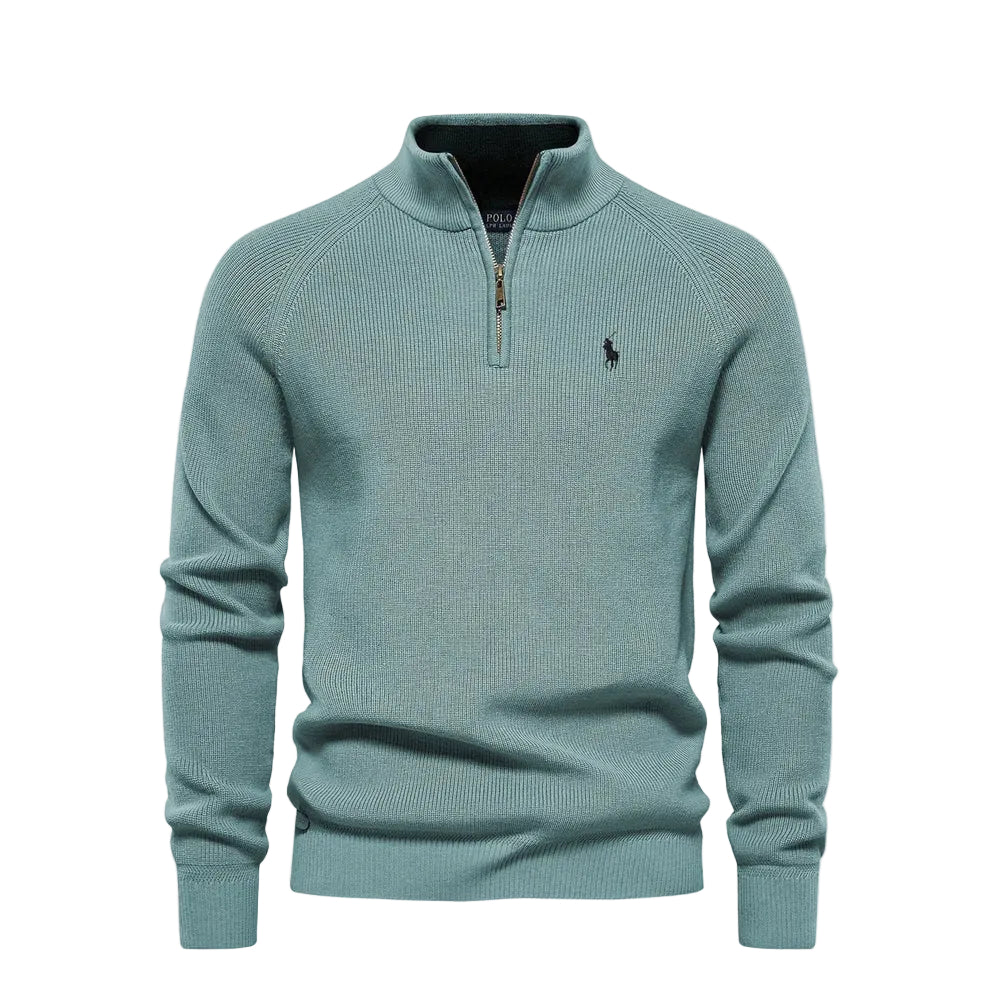 Men’s Half-Zip Knit Sweater – Slim Fit Casual Pullover